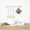 Bullmastiff Hippie Dawg Pair of Pot Holders Kitchen Heat Resistant Pot Holders Sets Oven Hot Pads for Cooking Baking BBQ, 7 1/2 x 7 1/2
