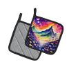 Colorful Violets Pair of Pot Holders Kitchen Heat Resistant Pot Holders Sets Oven Hot Pads for Cooking Baking BBQ, 7 1/2 x 7 1/2