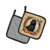 Briard and Flowers Pair of Pot Holders Kitchen Heat Resistant Pot Holders Sets Oven Hot Pads for Cooking Baking BBQ, 7 1/2 x 7 1/2